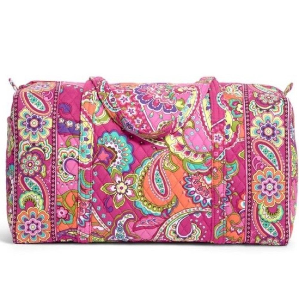 Vera Bradley Pink Swirls Large Duffel Bag